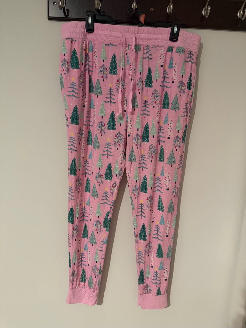 Little Sleepies Pink Holiday Tree Print Pajama Pants